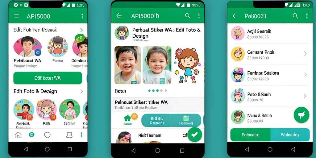 Antarmuka pengguna API5000 untuk membuat stiker WA yang menarik.