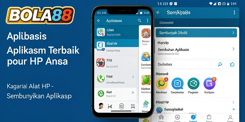 Tampilan antarmuka BOLA88 menunjukkan fitur menyembunyikan aplikasi dengan mudah.