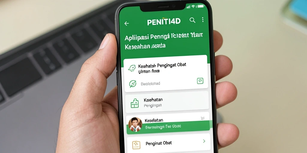 Antarmuka aplikasi Pengingat Obat PENITI4D yang informatif dan mudah digunakan.