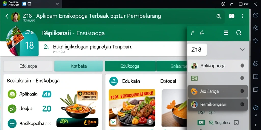 Antarmuka Z18 yang interaktif dan informatif.