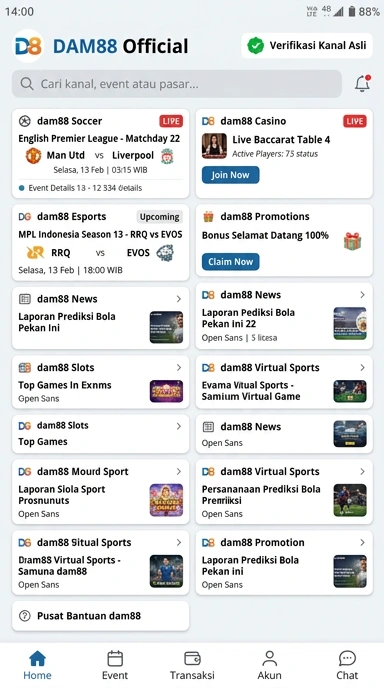 Halaman Resmi dam88 untuk Pengguna Android Indonesia