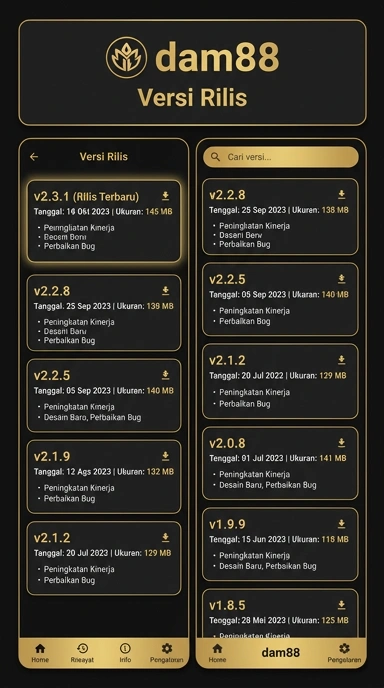 Riwayat Versi dam88 Terbaru untuk Android